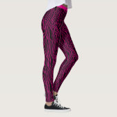 Zebra Roze zwarte inkt Leggings (Rechts)