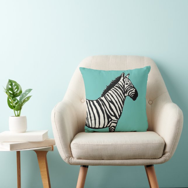 Zebra Safari Animal Print Sierkussen (Stoel)