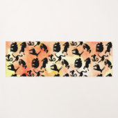 Zebra Safari-apen Oranje Yogamat (Voorkant (horizontaal))