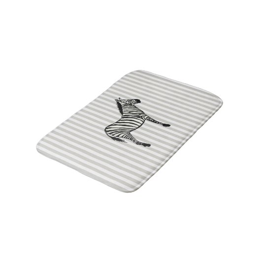 Zebra Safari Design Stripe Bath Mat (Gekanteld)