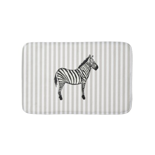 Zebra Safari Design Stripe Bath Mat (Voorkant)
