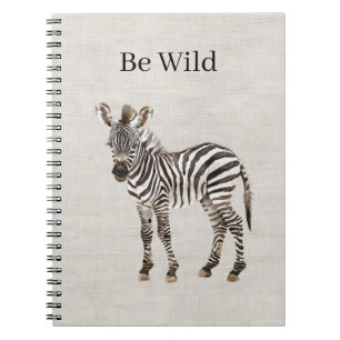 Zebra Safari Dier Nep Linnen Notitieboek