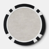 Zebra Safari Dier Nep Linnen Poker Chips (Achterkant)