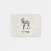 Zebra Safari Dier Nep Linnen Post-it® Notes (Voorkant)