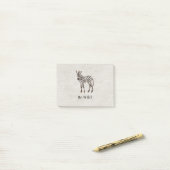 Zebra Safari Dier Nep Linnen Post-it® Notes (Op bureau)