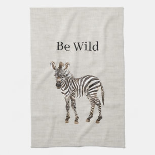 Zebra Safari Dier Nep Linnen Theedoek