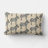 Zebra Safari Dier Schildering Print Kussen (Voorkant)