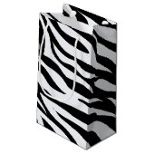 Zebra Safari Dierenpatroongeschenkzak Klein Cadeauzakje (Achterkant Gekanteld)