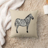 Zebra Safari Dierenschildering Beige Worp Kussen (Deken)