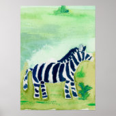 Zebra Safari Friend Poster (Voorkant)