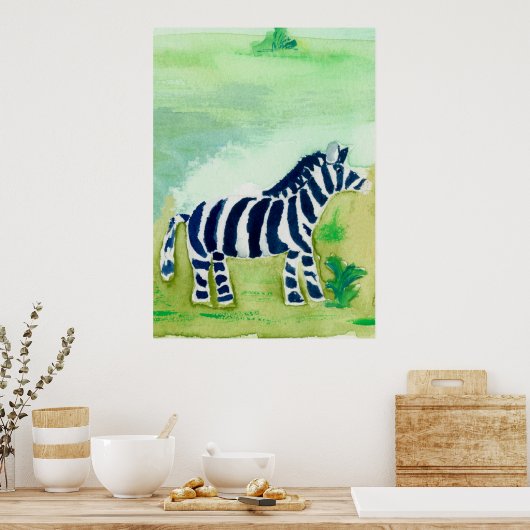 Zebra Safari Friend Poster (Keuken)