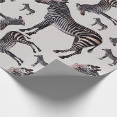 Zebra Safari  Illustratie Cadeaupapier (Hoek)