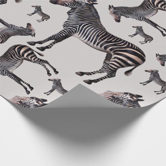 Zebra Safari  Illustratie Cadeaupapier (Hoek)