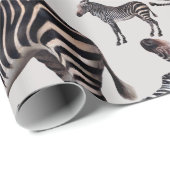 Zebra Safari  Illustratie Cadeaupapier (Rol Hoek)