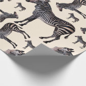 Zebra Safari Illustratie Cadeaupapier (Hoek)