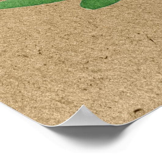 Zebra Safari Jungle Kinderkamer Kunst Poster (Hoek)