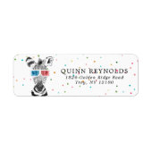 Zebra Safari | Label retouradres (Voorkant)