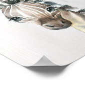 Zebra Safari Oerwoud Nursery Art Print (Hoek)