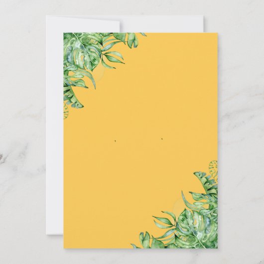 Zebra Safari oerwoud Party Kaart (Achterkant)