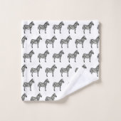 Zebra Safari Painting Bath Towel Set Bad Handdoek (Wasdoekje)