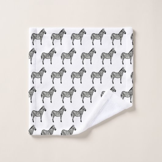 Zebra Safari Painting Bath Towel Set Bad Handdoek (Wasdoekje)
