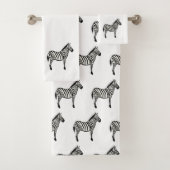 Zebra Safari Painting Bath Towel Set Bad Handdoek (Insitu)