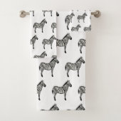 Zebra Safari Painting Bath Towel Set Bad Handdoek (Insitu)