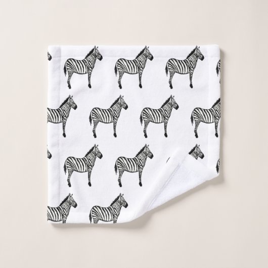 Zebra Safari Painting Bath Towel Set Bad Handdoek (Wasdoekje)