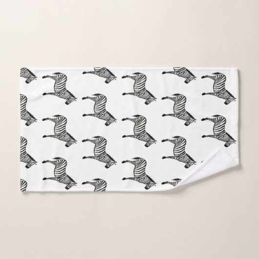 Zebra Safari Painting Bath Towel Set Bad Handdoek (Handdoek)