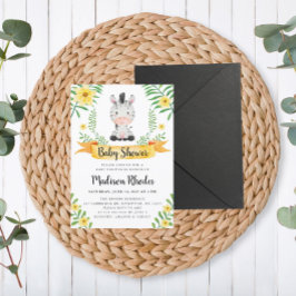 Zebra Safari Waterverf Baby shower Kaart