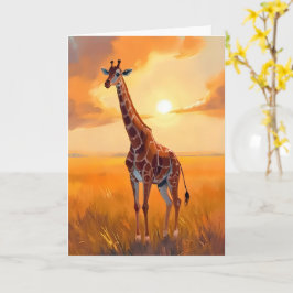 Zebra-safari-zonsondergang-dier-schilderij Kaart