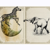 Zebra safaridier rubberstempel