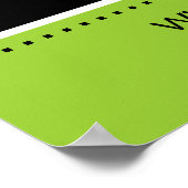 Zebra Salon Spa Poster Trendy Lime Green (Hoek)