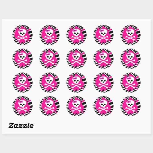 Zebra Scène Kind schedel Stickers (Vel)
