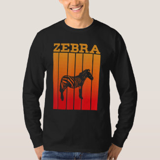 Zebra Schaduw Silhouet Bij Zonsondergang T-shirt