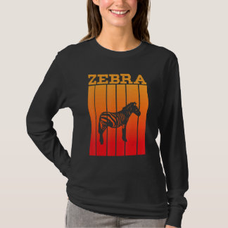 Zebra Schaduw Silhouet Bij Zonsondergang T-shirt