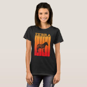 Zebra Schaduw Silhouet Bij Zonsondergang T-shirt (Voorkant volledig)