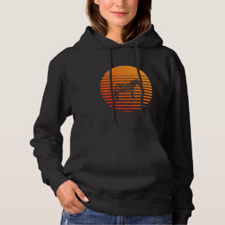 Zebra Schaduw Silhouet Voor Een Zon Hoodie