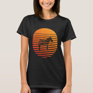 Zebra Schaduw Silhouet Voor Een Zon T-shirt