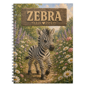 Zebra Schattig Baby Verhaalboek Nursery Dier Notitieboek