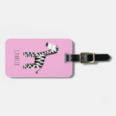 Zebra schattig kinder bagagelabel (Voorkant horizontaal)