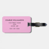 Zebra schattig kinder bagagelabel (Achterkant horizontaal)