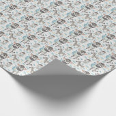 Zebra Schattigee Baby Pastel Waterverf Patroon Cadeaupapier (Hoek)