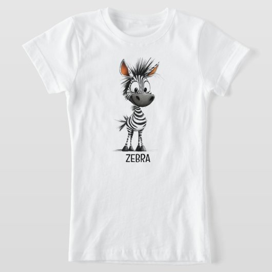 Zebra-schets T-shirt (Laagn)