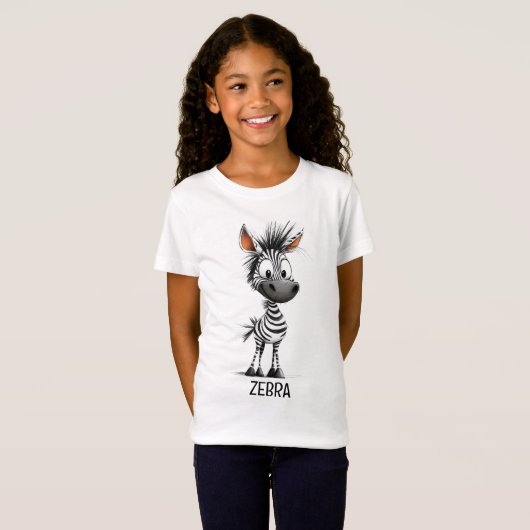 Zebra Schets T-shirt (Voorkant volledig)