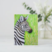 Zebra schilderen briefkaart (Staand voorkant)