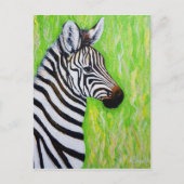 Zebra schilderen briefkaart (Voorkant)