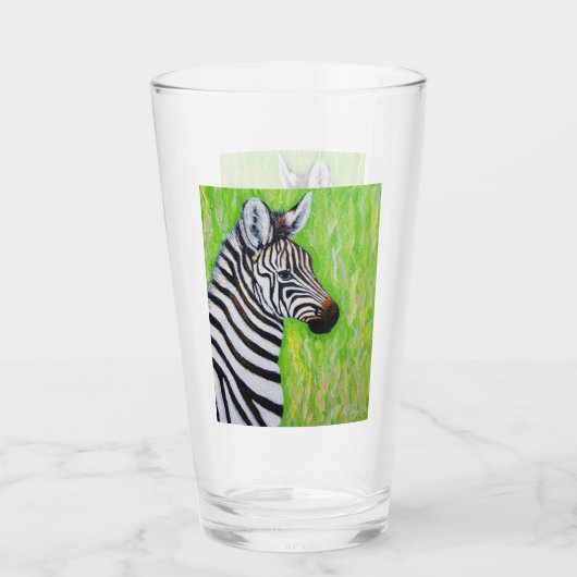 Zebra schilderen glas (Achterkant)