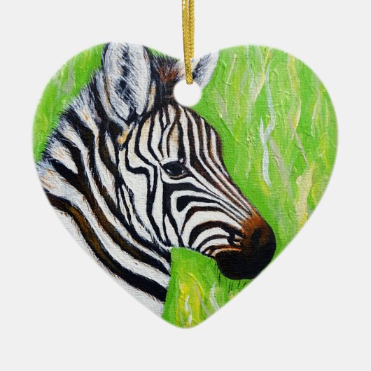 Zebra schilderen keramisch ornament (Voorkant)