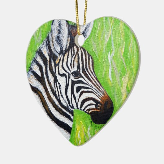 Zebra schilderen keramisch ornament (Links)
